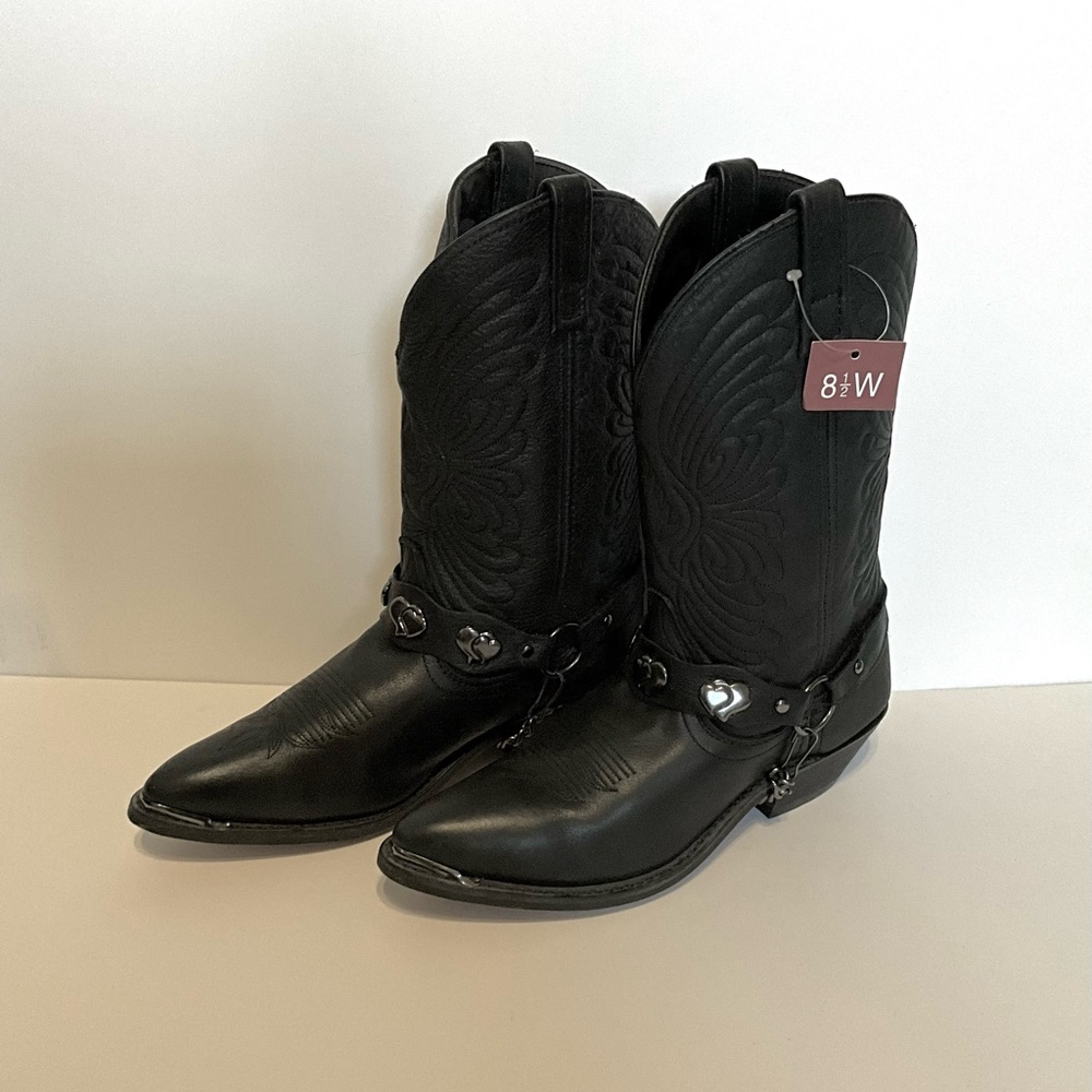 Women’s Black Masterson’s Western Cowboy Boots with Bootlets